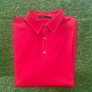 Men's Tiger Woods Collection Red Polo Shirt Nike Fit Dry Large